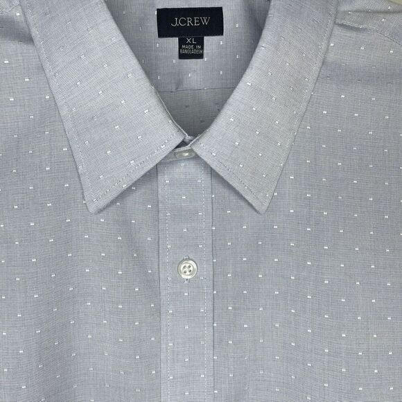 J.CREW Dress Shirt Mens XL Slim Blue Dot Button Up Point Collar BV488 - Picture 6 of 13